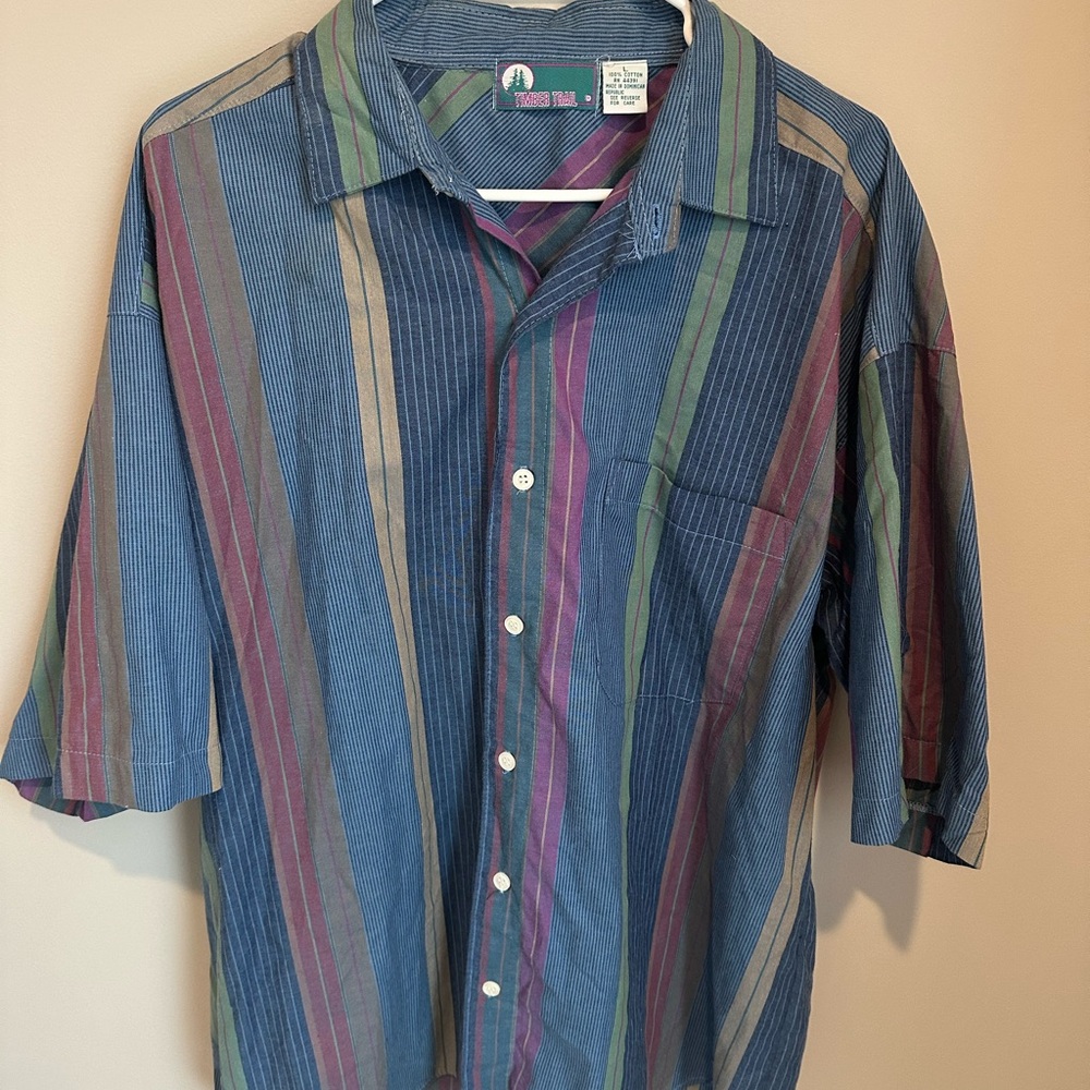 Timber Trail Vintage Men’s Button Up Shirt Size Large